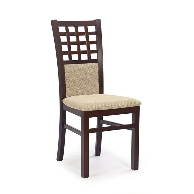 Jídelní židle GERARD 3, tmavý ořech/TORENT béžová