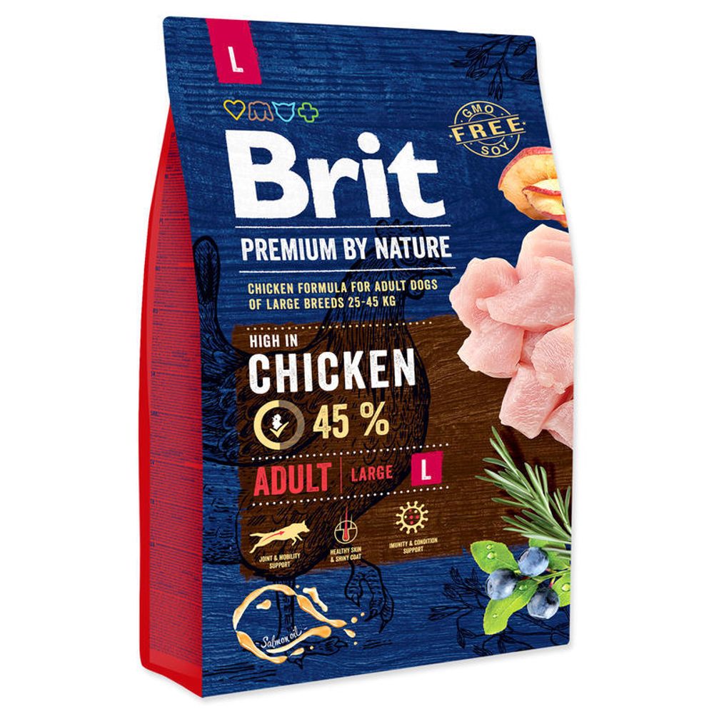 Expirace 27.2. 2026: Brit Premium by Nature Adult L 3 kg | Granule pro psy