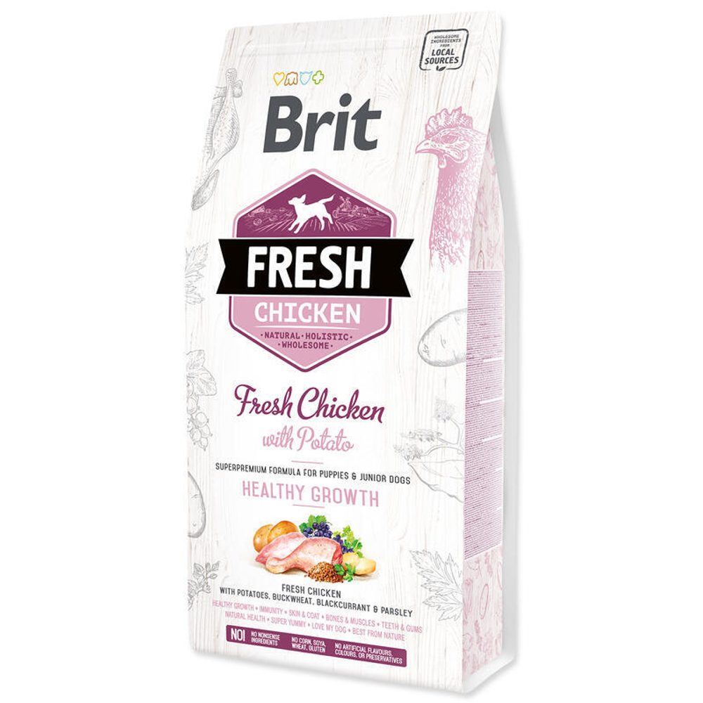 Brit Fresh Chicken & Potato Puppy Healthy Growth 2,5 kg | Granule pro psy