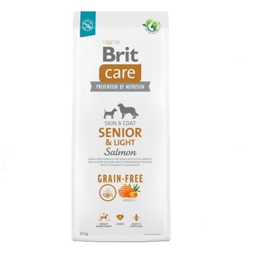 Brit Care Dog Grain-free Senior & Light Salmon 12 kg | Granule pro psy