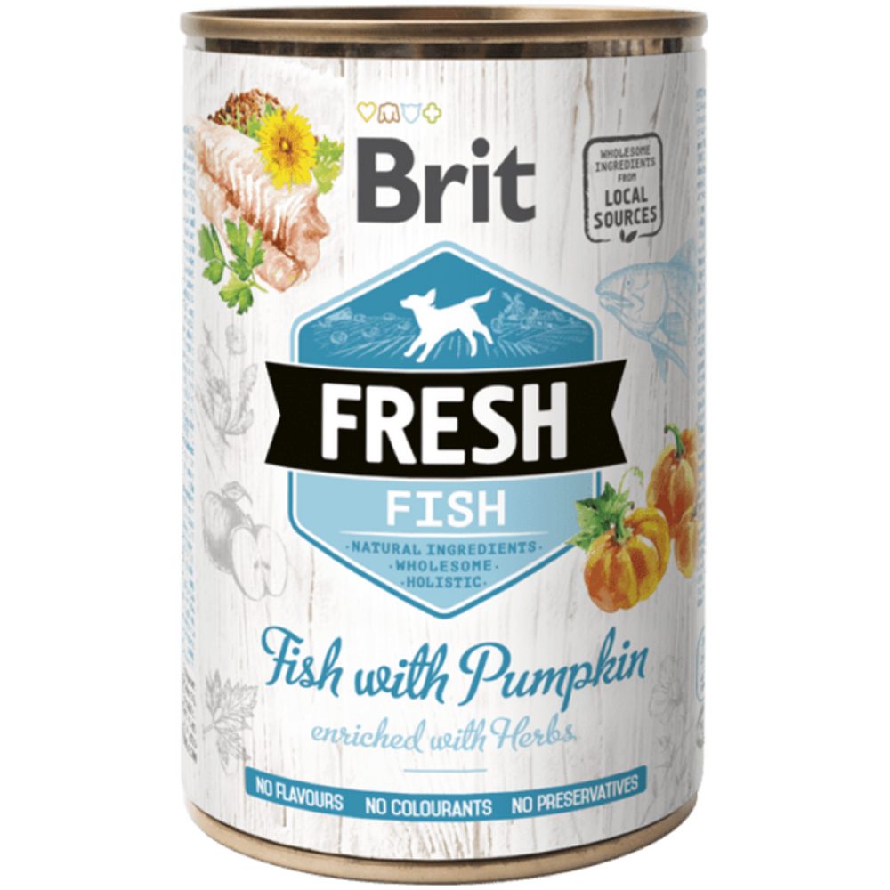 Brit Fresh Dog konzerva Fish with Pumpkin 400 g | Konzerva pro psy