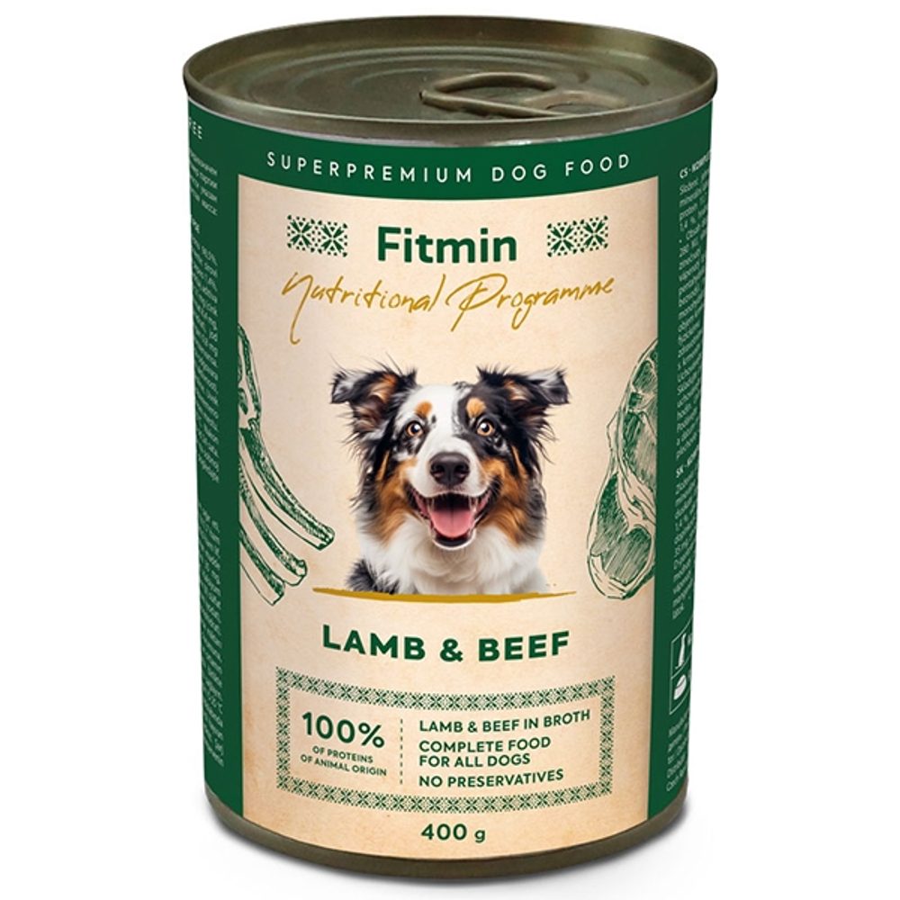 Fitmin Dog NP konzerva jehněčí a hovězí 400 g | Konzerva pro psy