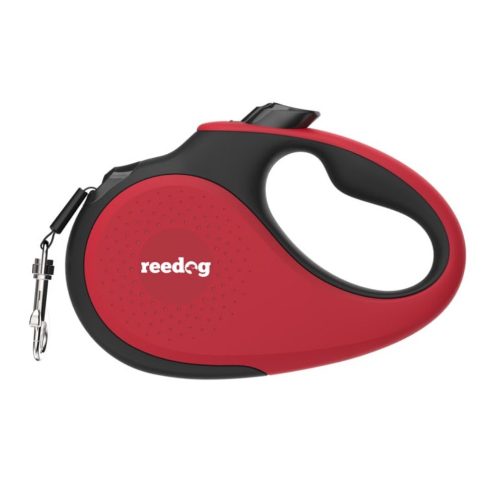 Reedog Senza Premium automata szalagos póráz L  50 kg / 5 m / piros