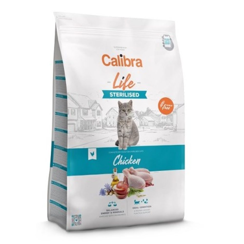 Expirace 10.4. 2026: Calibra Cat Life Sterilised Chicken 6 kg | Granule pro kočky