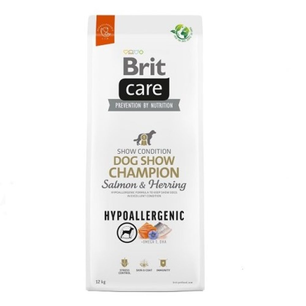 Brit Care Dog Hypoallergenic Dog Show Champion Salmon & Herring 12 kg | Granule pro psy