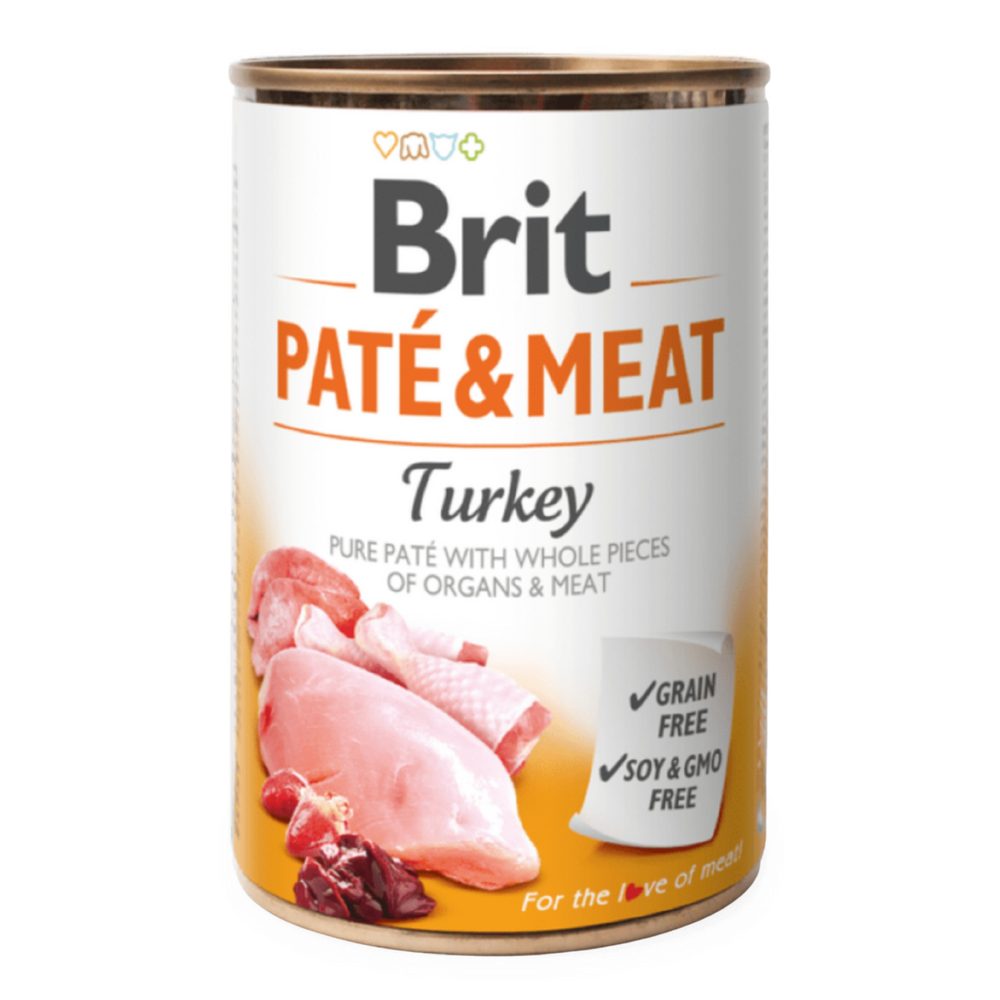 Brit konzerva Paté & Meat Turkey 400 g | Konzerva pro psy