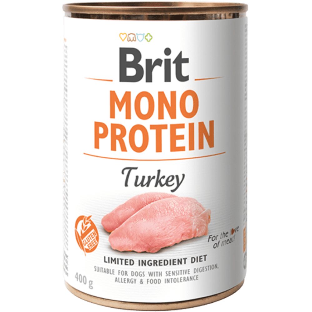 Brit konzerva Mono Protein Turkey 400 g | Konzerva pro psy