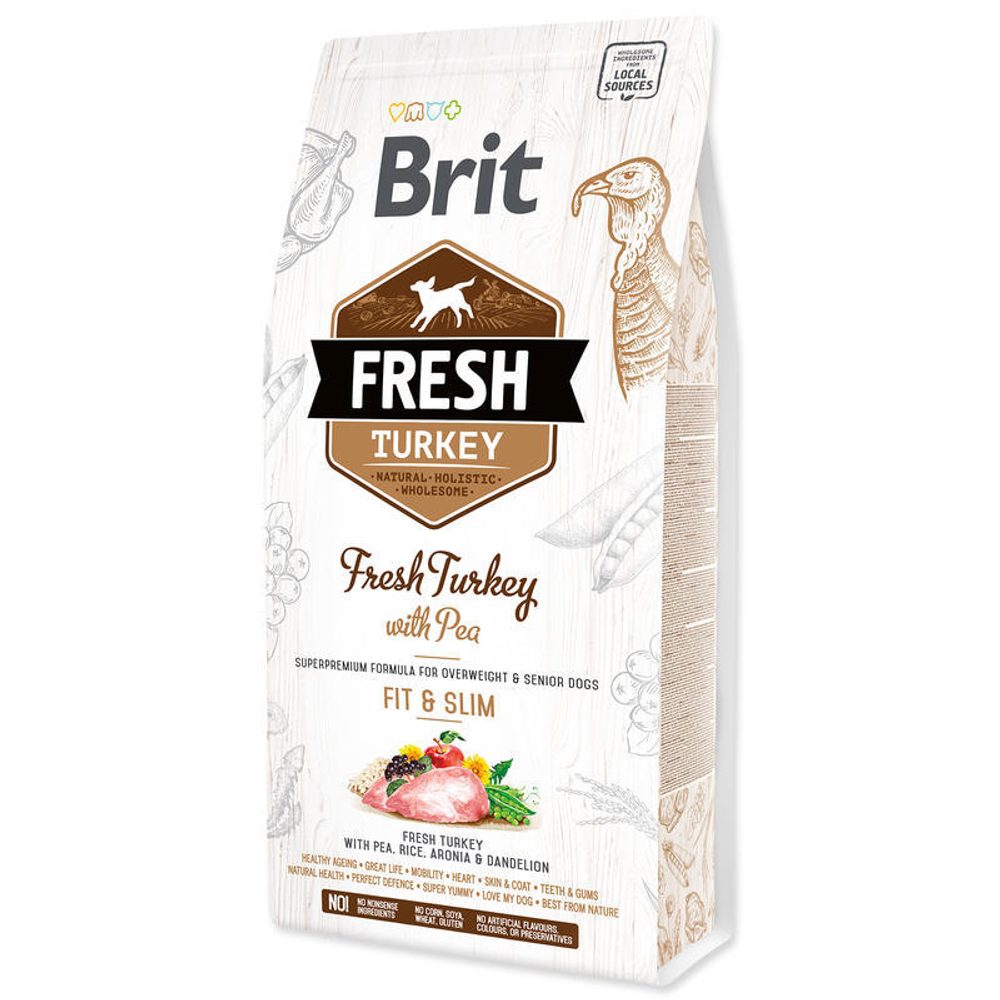 Brit Fresh Turkey & Pea Adult Fit & Slim 2,5 kg | Granule pro psy