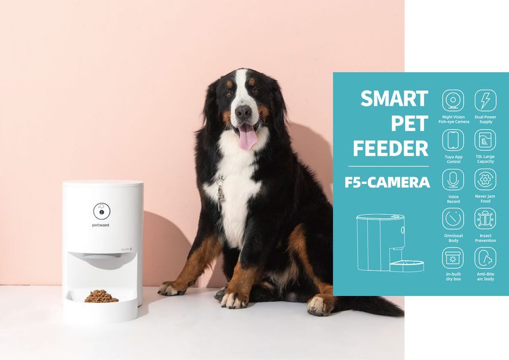 Petwant F5 - Automatický dávkovač krmiva s kamerou