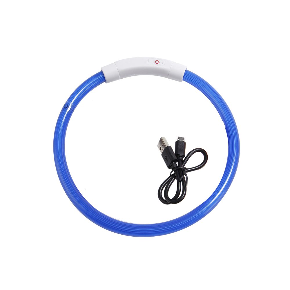 Reedog Full Light USB dobíjecí svítící obojek pro psy a kočky - Modrá - L