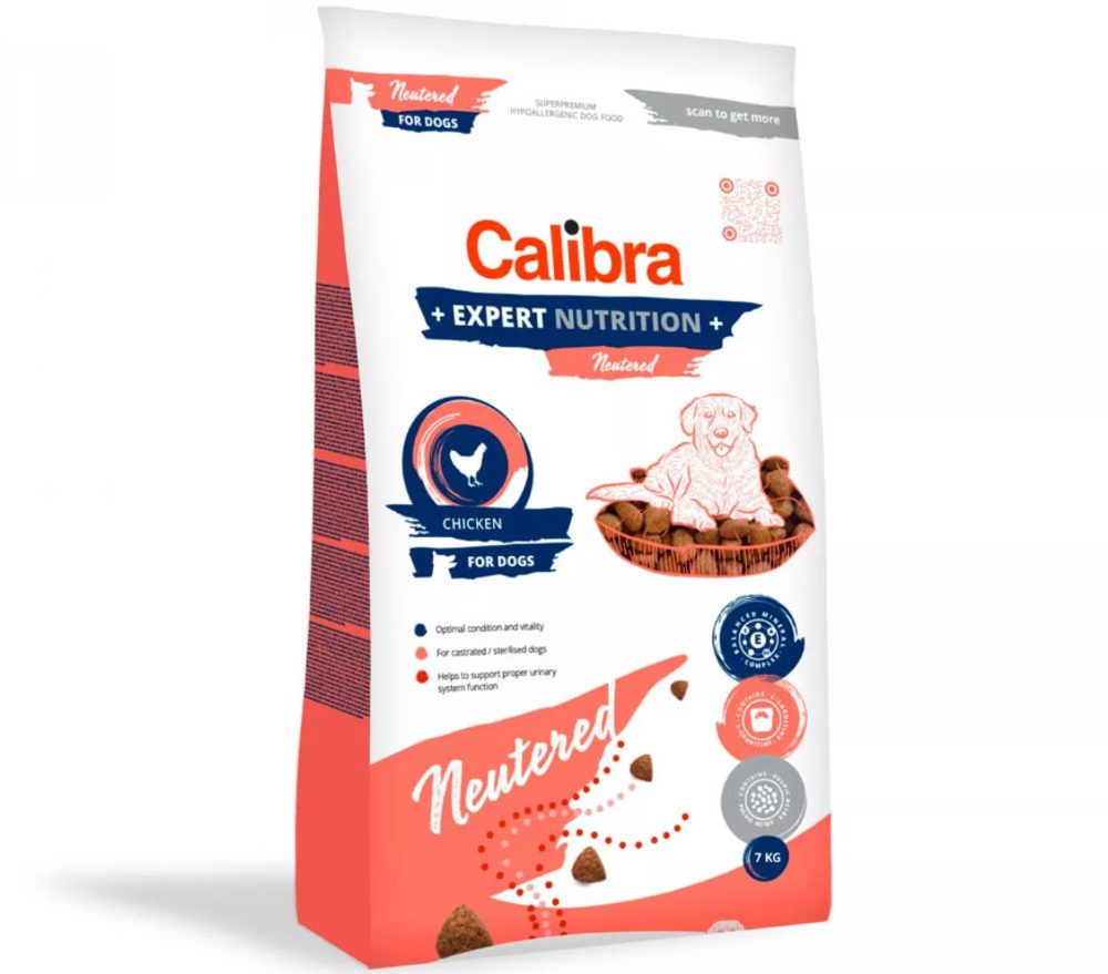 Expirace do 17.3. 2026: Calibra Dog Expert Nutrition Neutered 7 kg | Granule pro psy