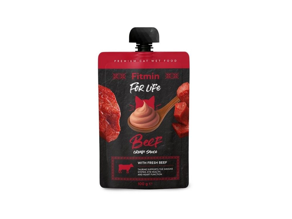 Fitmin Cat For Life krémová kapsička Beef 100g | Kapsička pro kočky