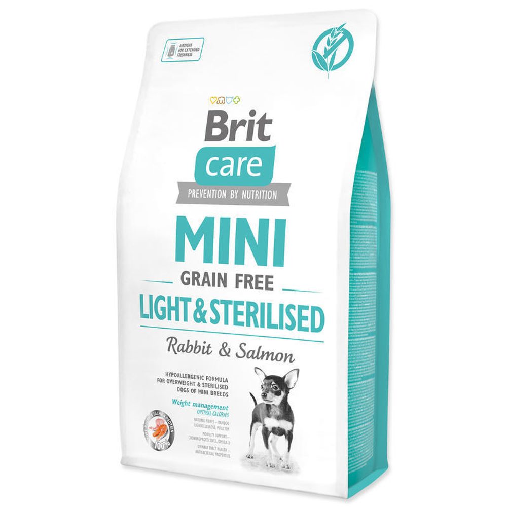 Brit Care Mini GF Light & Sterilised Rabbit & Salmon 2 kg