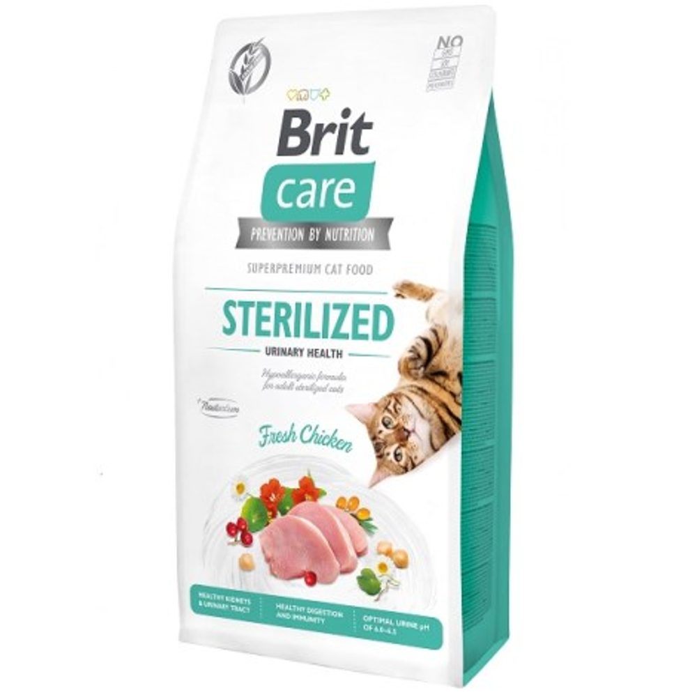 Expirace 29.7. 2026: Brit Care Cat Grain-Free Sterilized Urinary Health 7 kg | Granule pro kočky | P59672