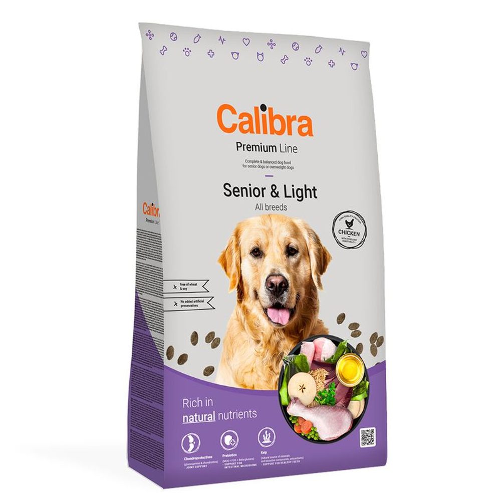 Calibra Dog Premium Line Senior & Light 3 kg | Granule pro psy