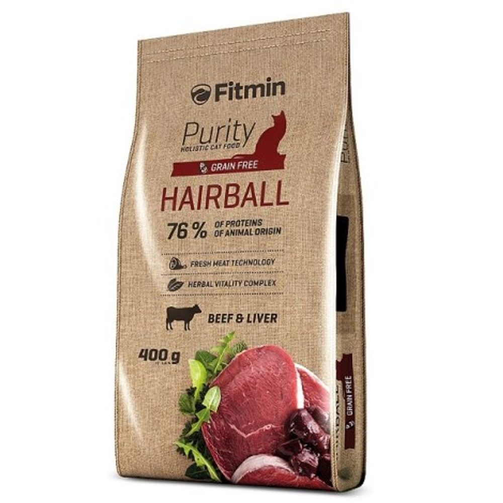 Fitmin Cat Purity Hairball 400 g - expirace do 8.11.2025 | Granule pro kočky