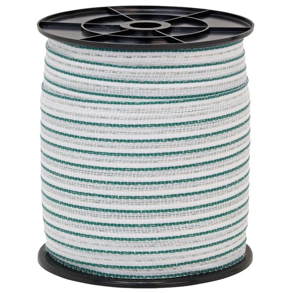 Páska pro elektrický ohradník, průměr 20 mm, zeleno-bílá