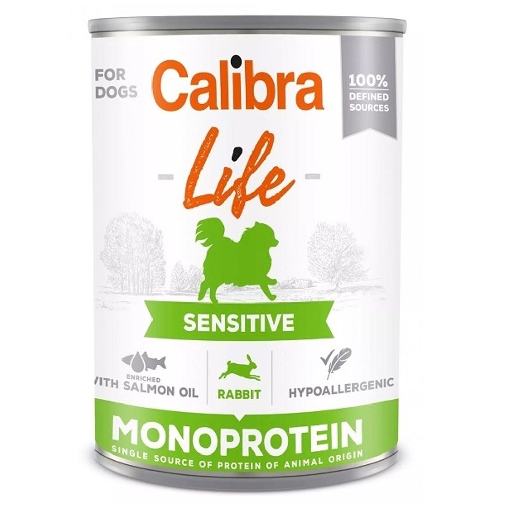 Calibra Dog Life konzerva Sensitive Rabbit 400 g | Konzerva pro psy
