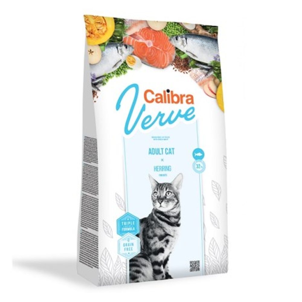 Expirace 21.2. 2026: Calibra Cat Verve GF Adult Herring 3,5 kg | Granule pro kočky