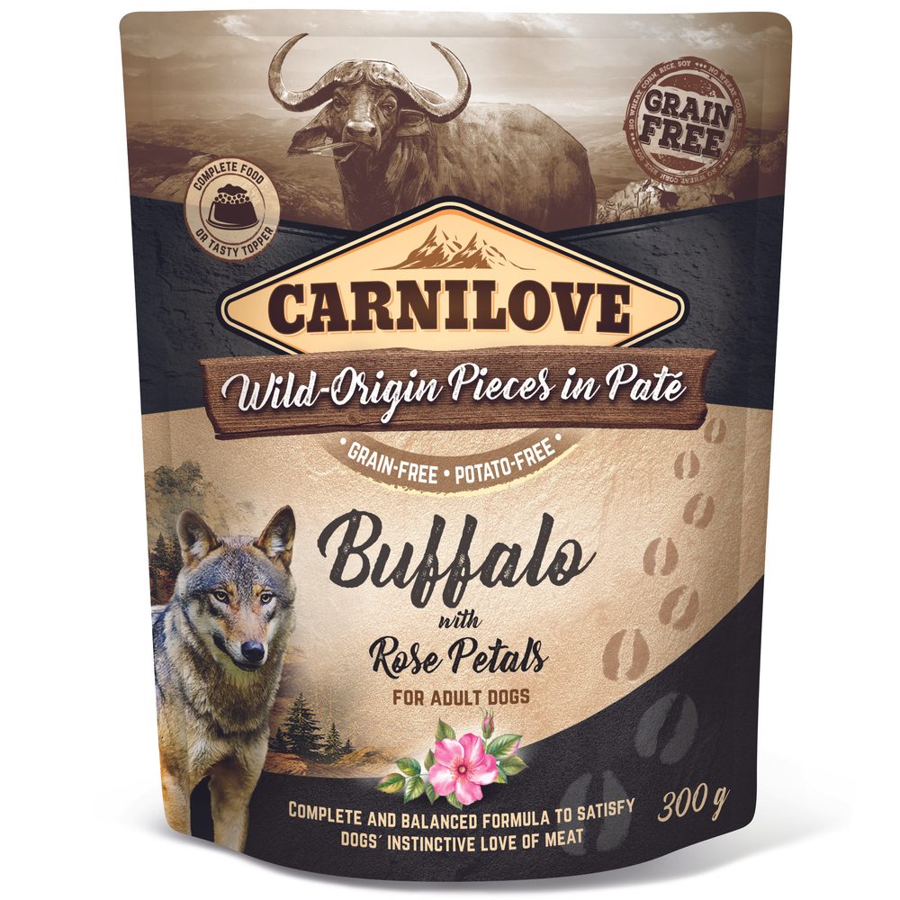 Carnilove Dog Pouch Paté Buffalo with Rose Petals 300 g | Kapsička pro psy