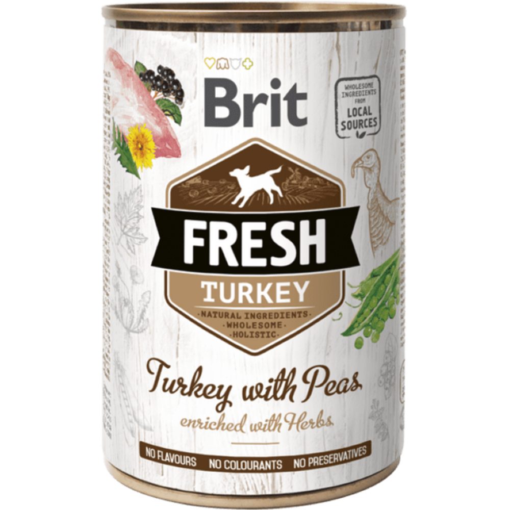Brit Fresh Dog konzerva Turkey with Peas 400 g | Konzerva pro psy