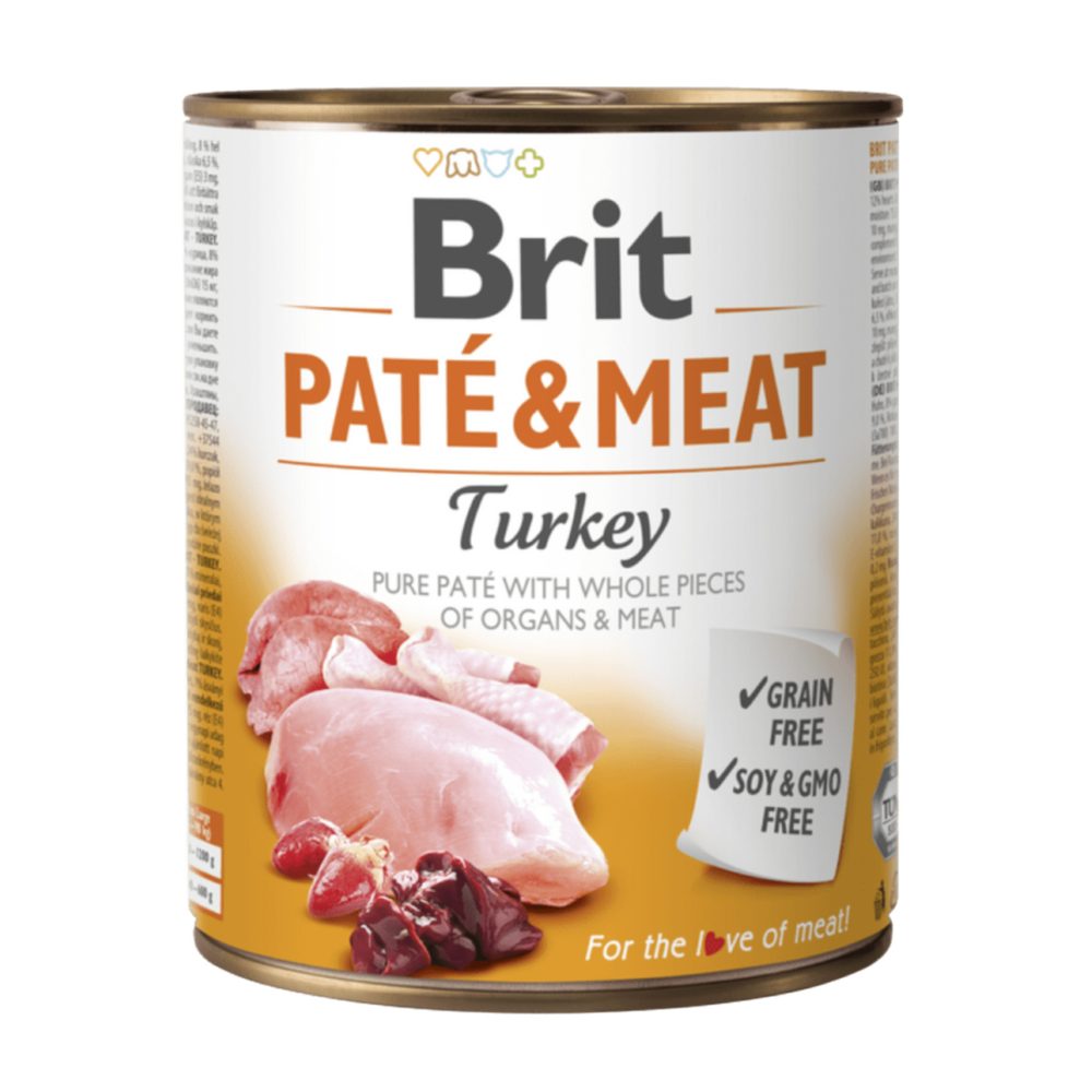 Brit konzerva Paté & Meat Turkey 800 g | Konzerva pro psy