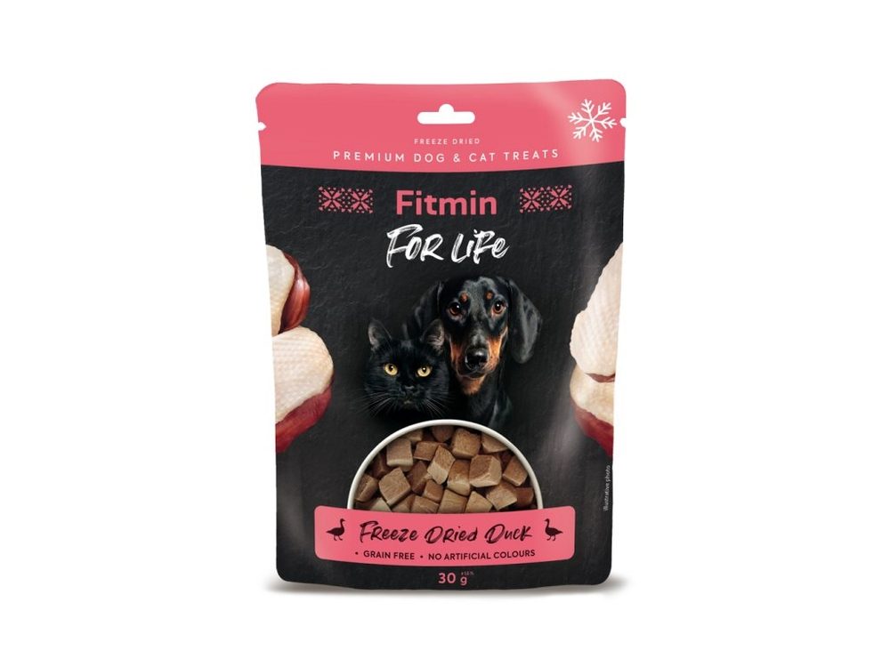 Fitmin For Life dog & cat mrazem sušené maso Duck 10x30g | Pamlsky pro psy