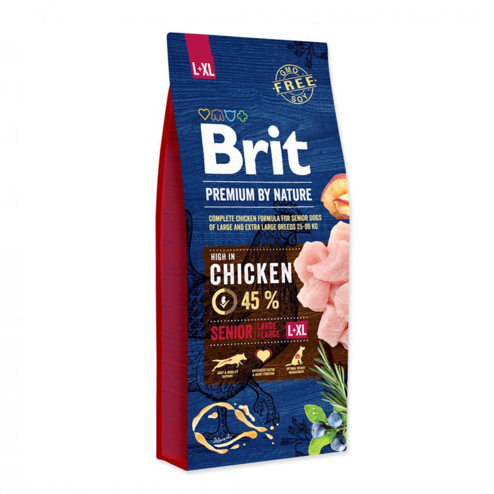 Expirace 26.7. 2026: Brit Premium by Nature Senior L+XL 15 kg | Granule pro psy | P59685