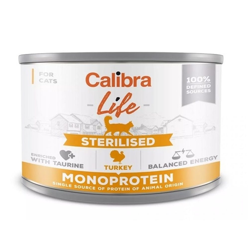 Calibra Cat Life konzerva Sterilised Turkey 200 g | Konzerva pro kočky