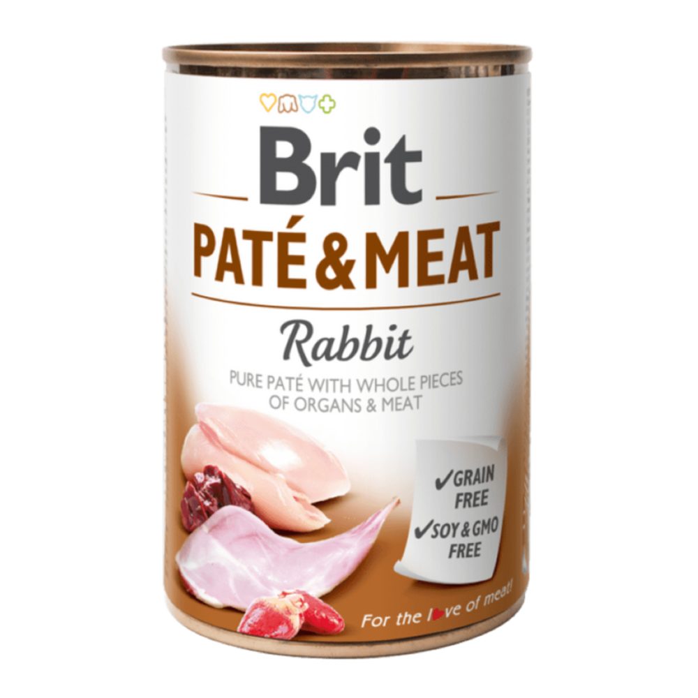 Brit konzerva Paté & Meat Rabbit 400 g | Konzervy pro psy