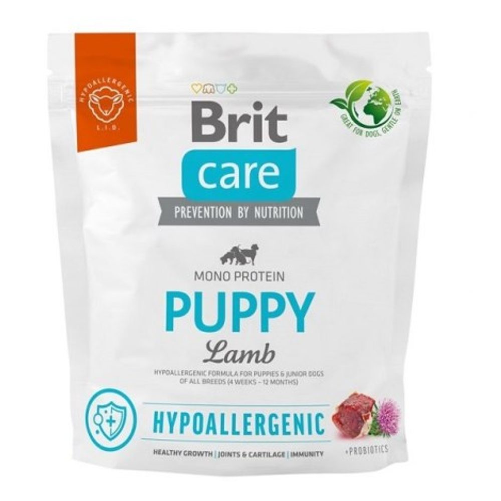 Expirace 27.7. 2026: Brit Care Dog Hypoallergenic Puppy Lamb 1 kg | Granule pro psy | P59649