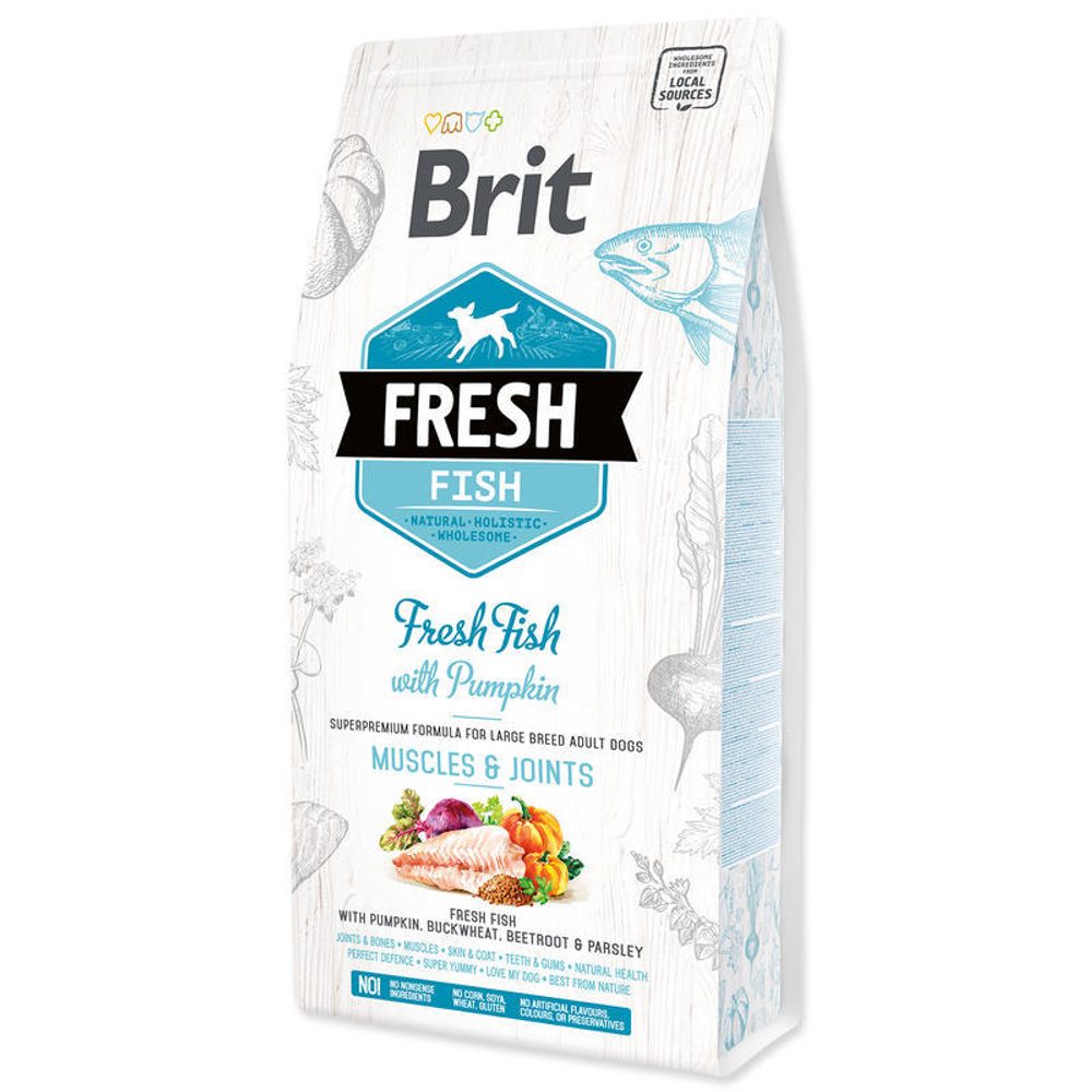 Expirace 28.2. 2026: Brit Fresh Fish & Pumpkin Adult Large Muscle & Joints 2,5 kg | Granule pro psy