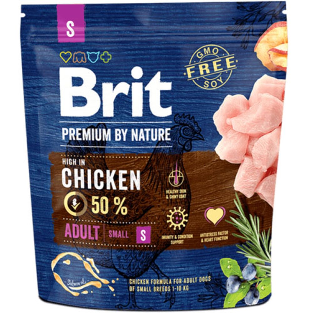 Brit Premium by Nature Adult S 1 kg | Granule pro psy