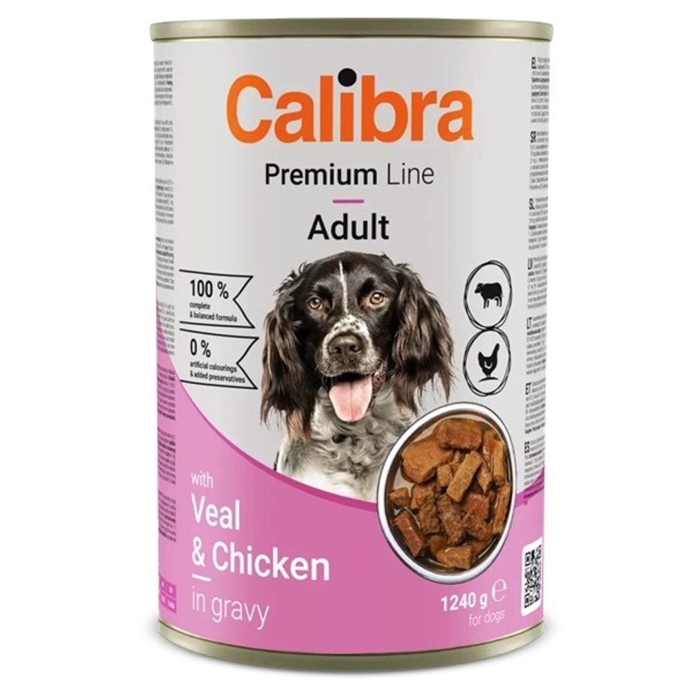 Calibra Dog Premium konzerva Veal & Chicken 1240 g | Konzerva pro psy