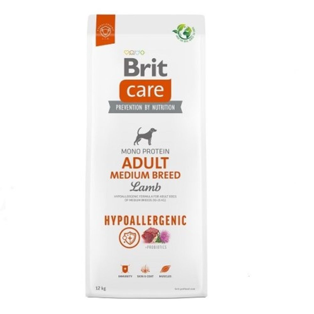 Brit Care Dog Hypoallergenic Adult Medium Breed Lamb 12 kg | Granule pro psy