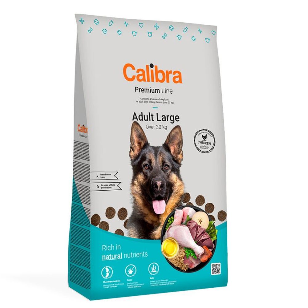 Expirace do 7.5. 2026: Calibra Dog Premium Line Adult Large 3 kg | Granule pro psy
