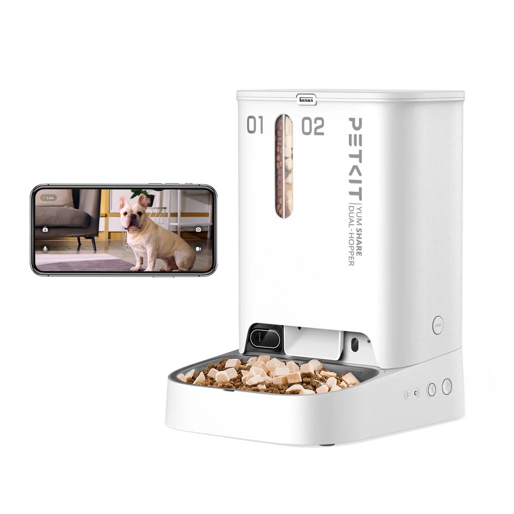 PetKit YumShare Dual-hopper 5l | Chytrý automatický dávkovač krmiva s kamerou