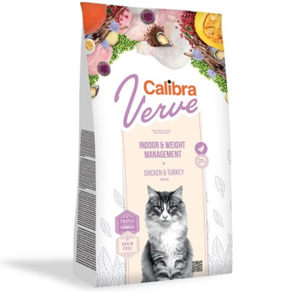 Expirace 20.2. 2026: Calibra Cat Verve GF Indoor & Weight Chicken 3,5 kg | Granule pro kočky