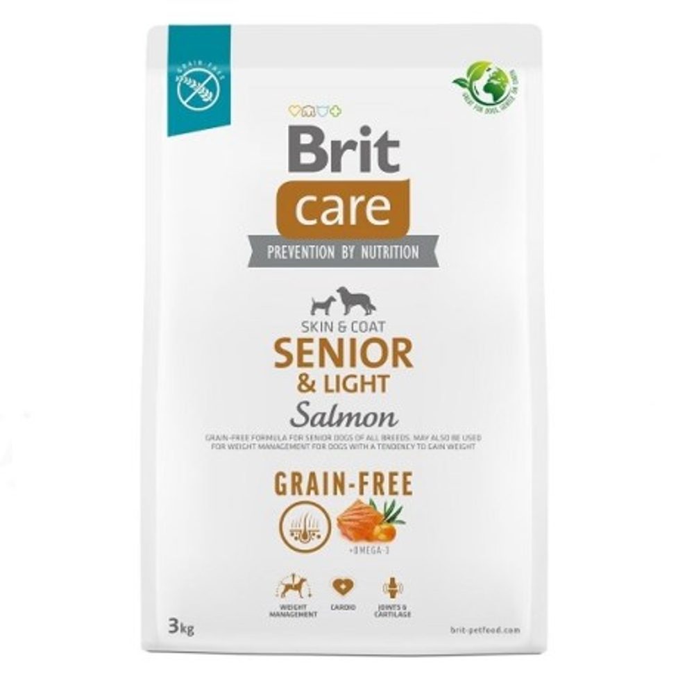 Brit Care Dog Grain-free Senior & Light Salmon 3 kg | Granule pro psy