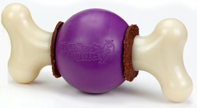 Busy buddy Bouncy Bone Hračka pro psy s pamlsky - M