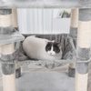 Árbol para gatos / poste rascador, blanco grisáceo, 143 cm