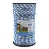 Cord for electric fence, diameter 6 mm, blue-white