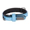 Leather collar Flamingo Leza blue