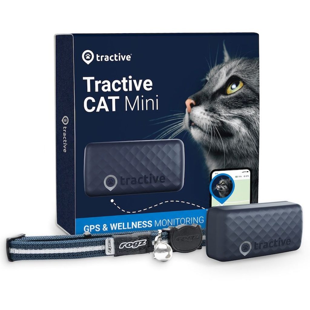 Tractive GPS CAT Mini, sötétkék - Tractive - Elektro-nyakörvek.hu