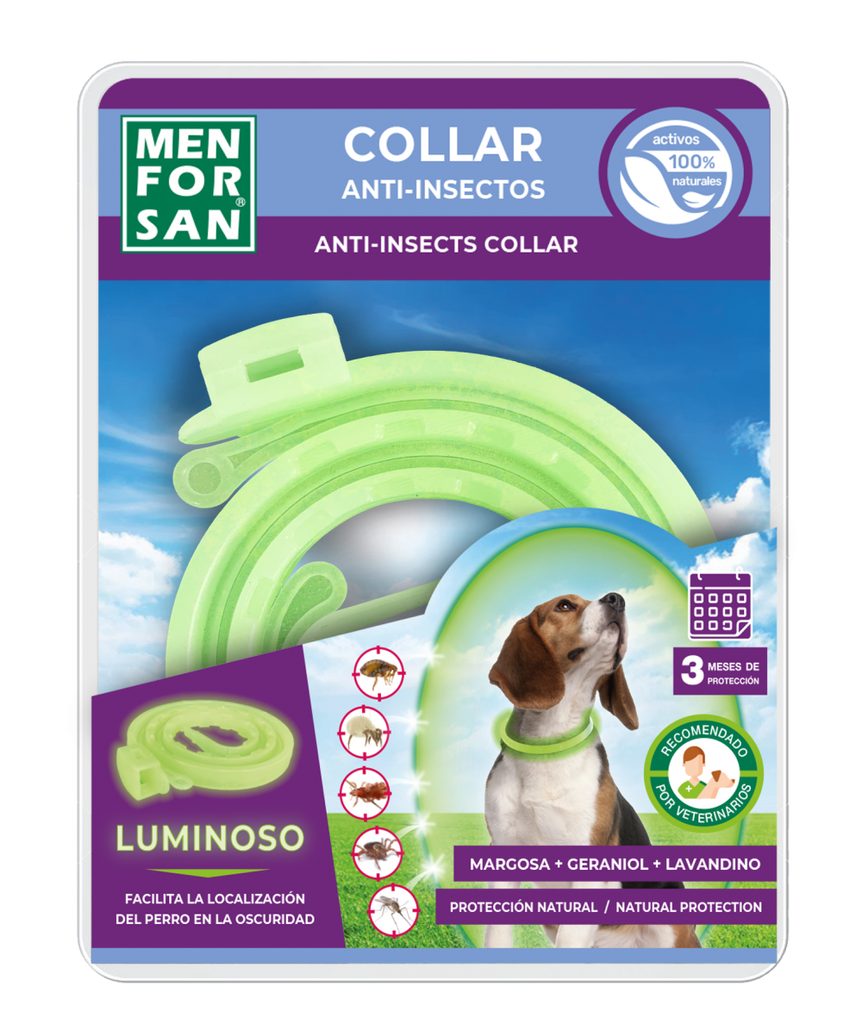 Menforsan anti-parasite luminescent collar for dogs, 57 cm - Pro psy -  Electric-Collars.com