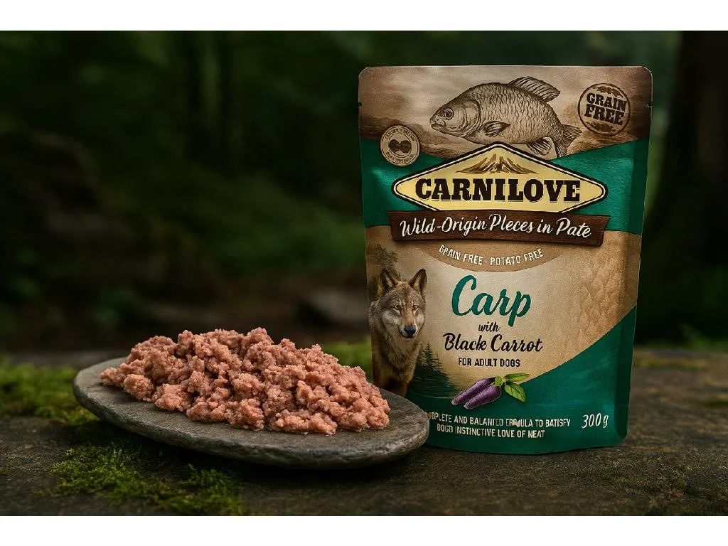 Carnilove Dog Pouch Paté Carp with Black Carrot 300 g - Wet food