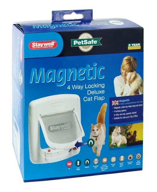 Pet door Staywell 400 with magnet, white - Doors for cats and dogs -  Electric-Collars.com