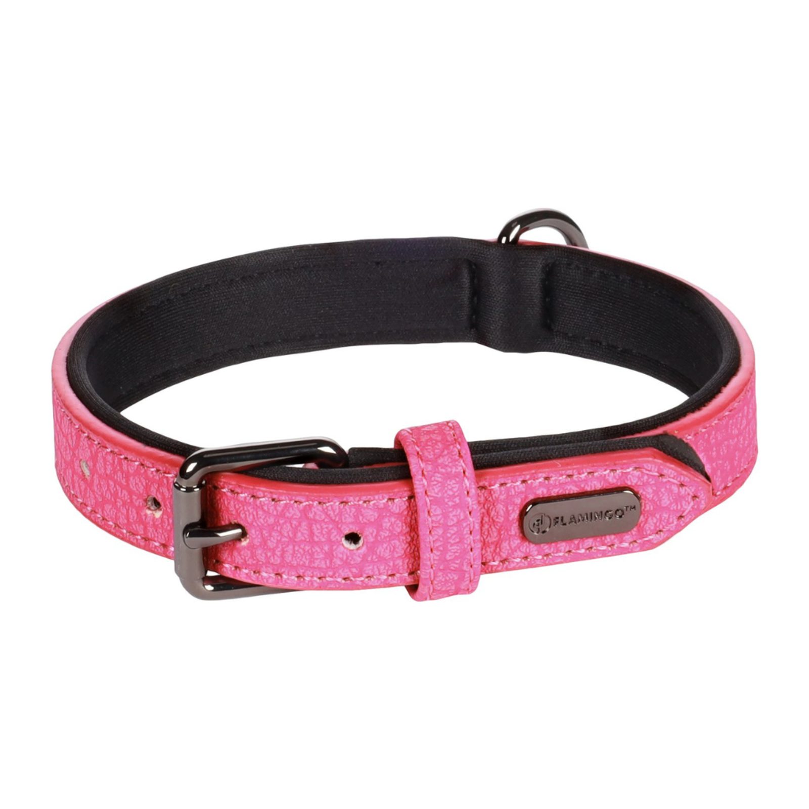 Karlie Flamingo Halsband Buffalo Ultra 2.0 – Wasserabweisendes Büffelleder, 15mm X 35cm, Grün