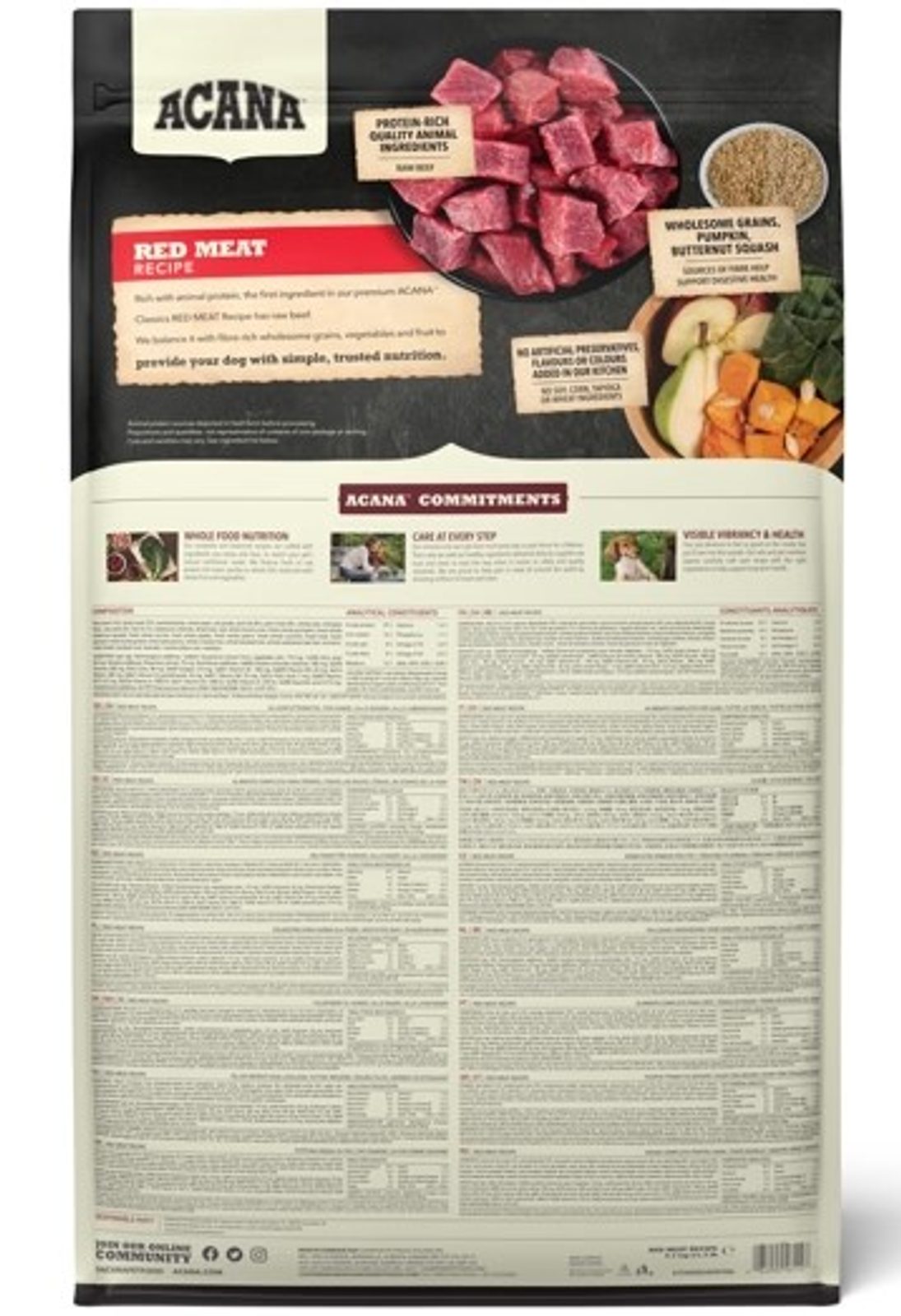 ACANA Classics Red Meatドライフード9.7kg 2袋 Acana Red Meat Classics 9.7 kg Dry Dog Food - Electric-Collars.com