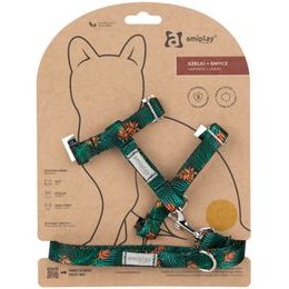 Amiplay Kšíry pro kočku s vodítkem BeHappyCat Jungle